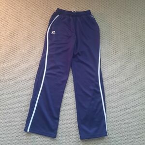 Russell, size Youth Large, purple athletic pants. 100% Polyester. Preowned